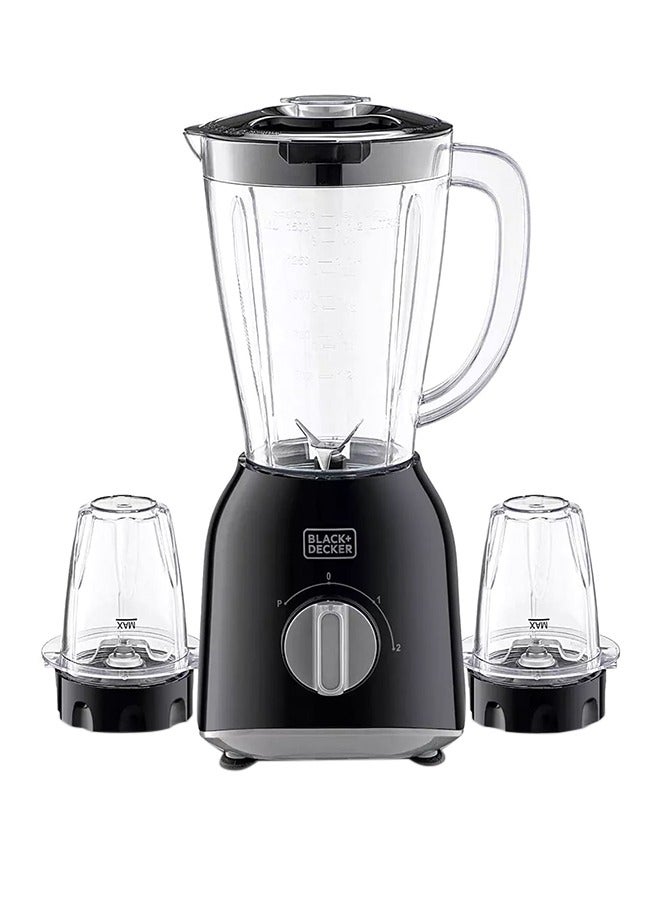 Counter Top Blender With 2 Grinder Mills 1.5 L 400 W BX365J Black