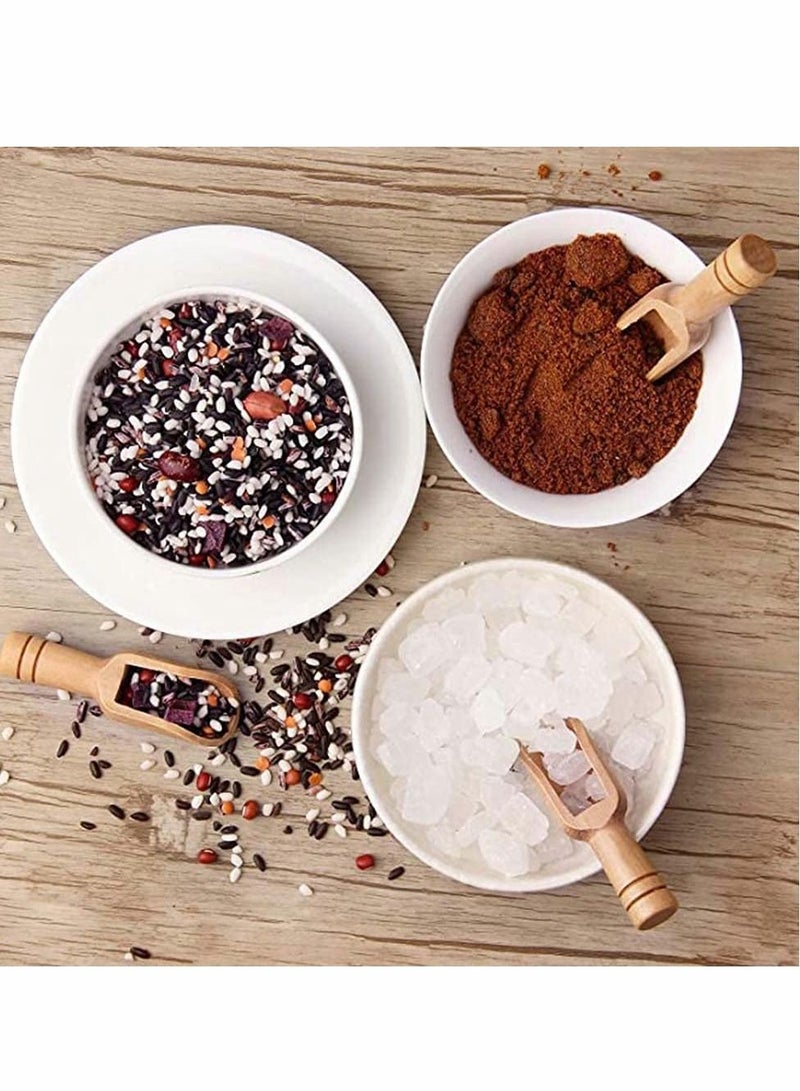 30 PCS Mini Wooden Spoon, Bath Salt, Bamboo Powder Tea Spoon