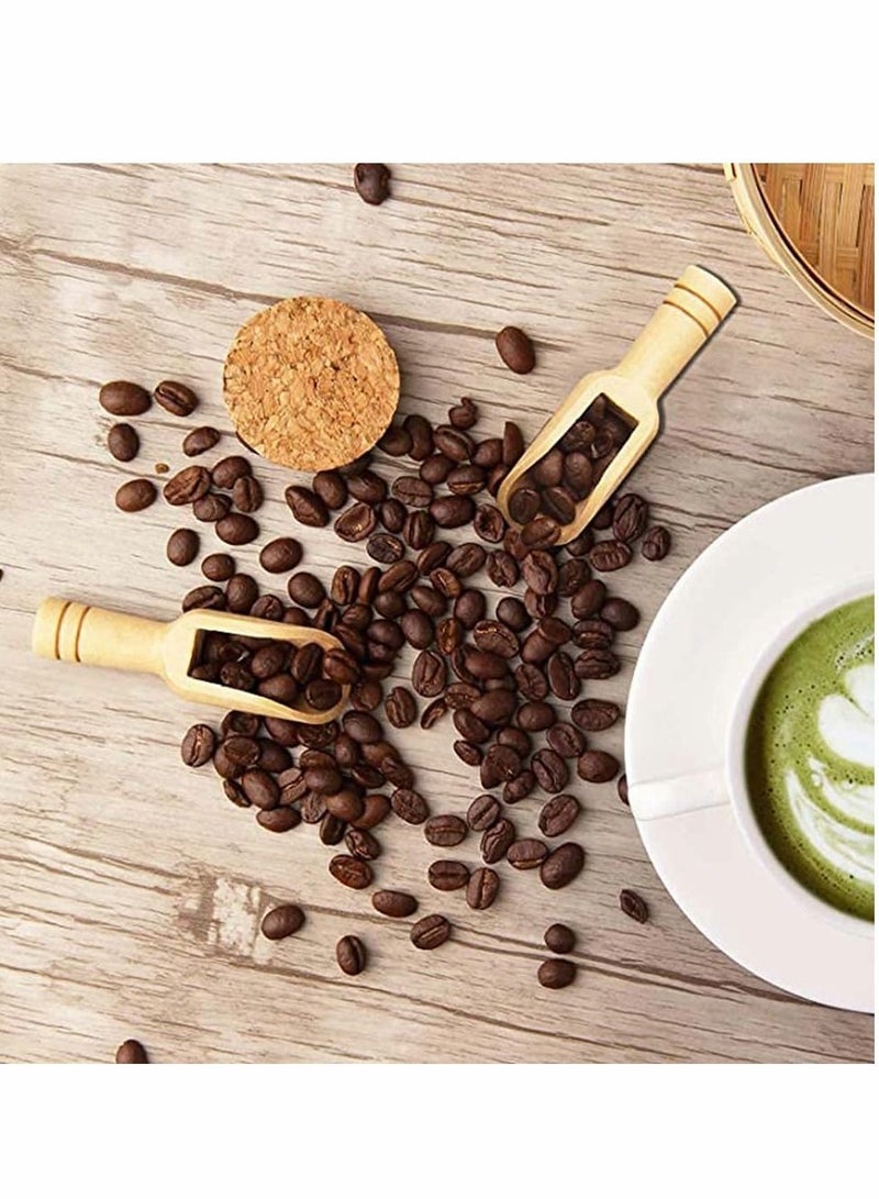 30 PCS Mini Wooden Spoon, Bath Salt, Bamboo Powder Tea Spoon