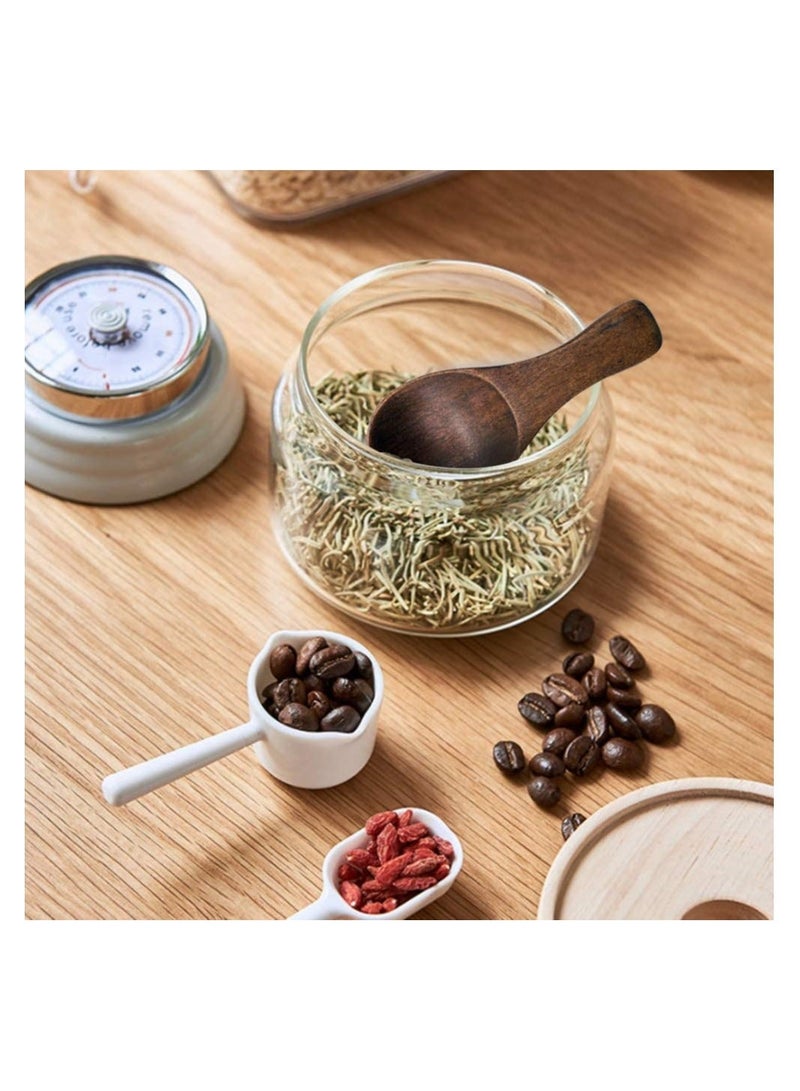 10 Pieces Small Wooden Teaspoon, Teaspoon Teaspoons Serving Utensils for Salt Spoon Honey Coffee Tea Sugar Salt, Mini Daily Use (3 inches)