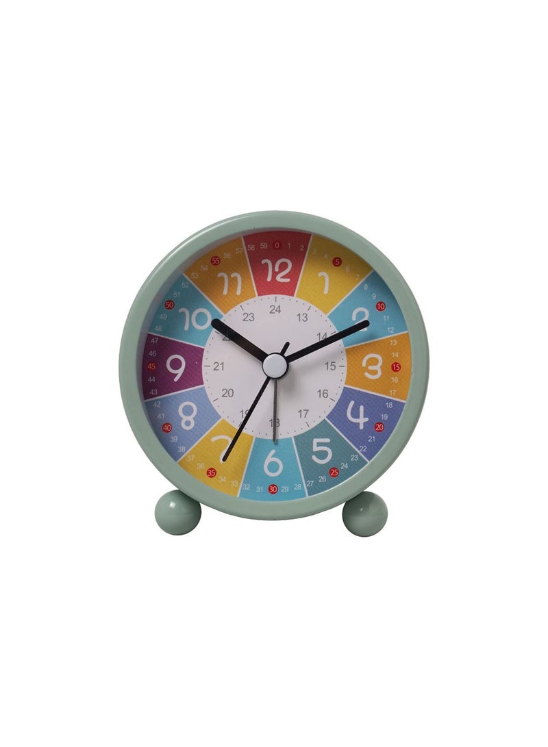 Children's Alarm Clock Metal Digital Silent With Night Light 3 Inch Cartoon Sleep Trainer