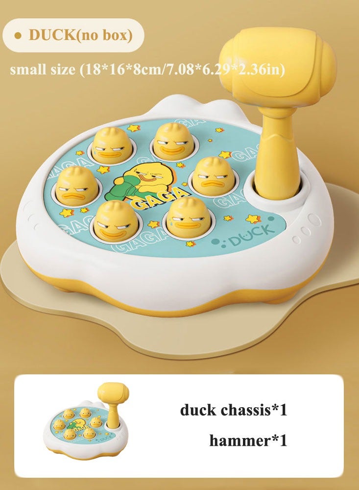 Interactive Whack Mole Game, Toddler Hammer Baby Girl Boy Toy,  Montessori Learning Baby Toy With Hammer, Educational Puzzle Gift For 12 24 Months Toddler Boy/girl, (Duck No Box, Yellow)
