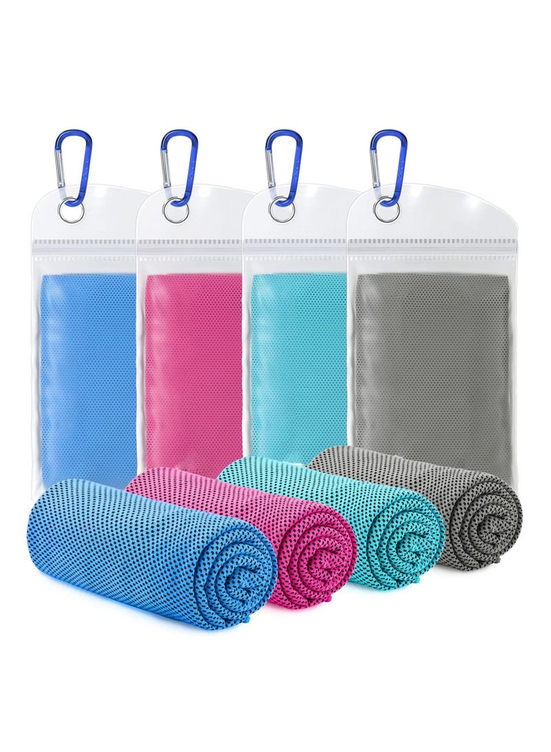 Instant Cooling Towel - Stay Refreshed During Sports, Yoga, Golf, Gym, and More! Snap for Neck, Workout Large Size: 40”x 12”