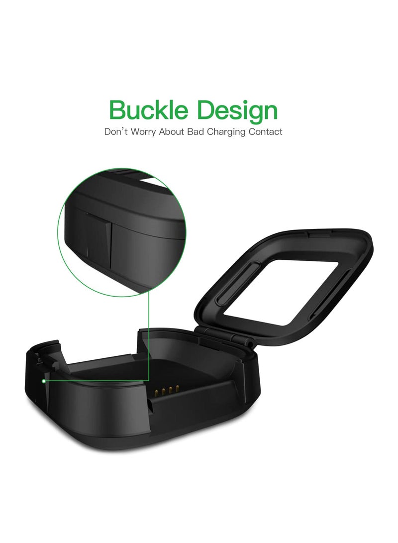 Compatible with Fitbit Versa 2 Charger, Upgraded Easy USB Charger for Replacement Dock Stand Cable Smart Watch, 3Ft Sturdy Power Cord (ONLY 2)