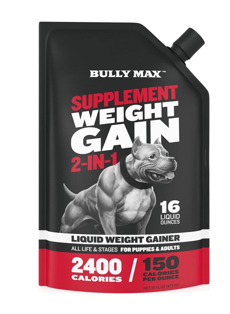 2 in 1 Weight Gain Supplement for Dogs 16 Liquid Ounces 473ml