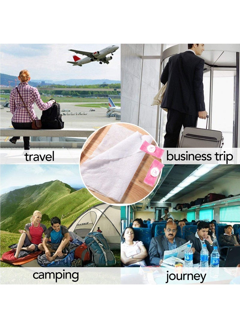 Compressed Towels, 56 Pcs Coin Tissues Camping Wipes Toilet Paper Tablets Portable Towels for Home Beauty and Outdoors Hiking