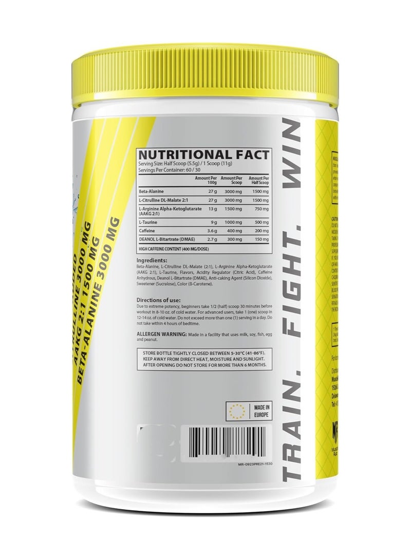 Muscle Rulz Pre-Workout Pre Rulz 330 gram Lemon Lime Flavor