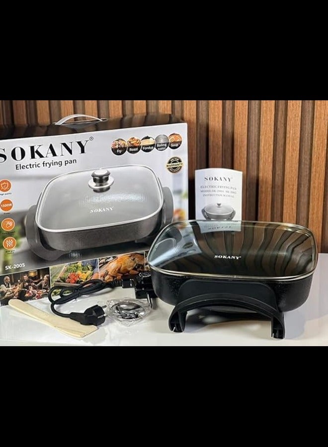 Sokany sk-2005 electric air fryer, 1500watt -silver