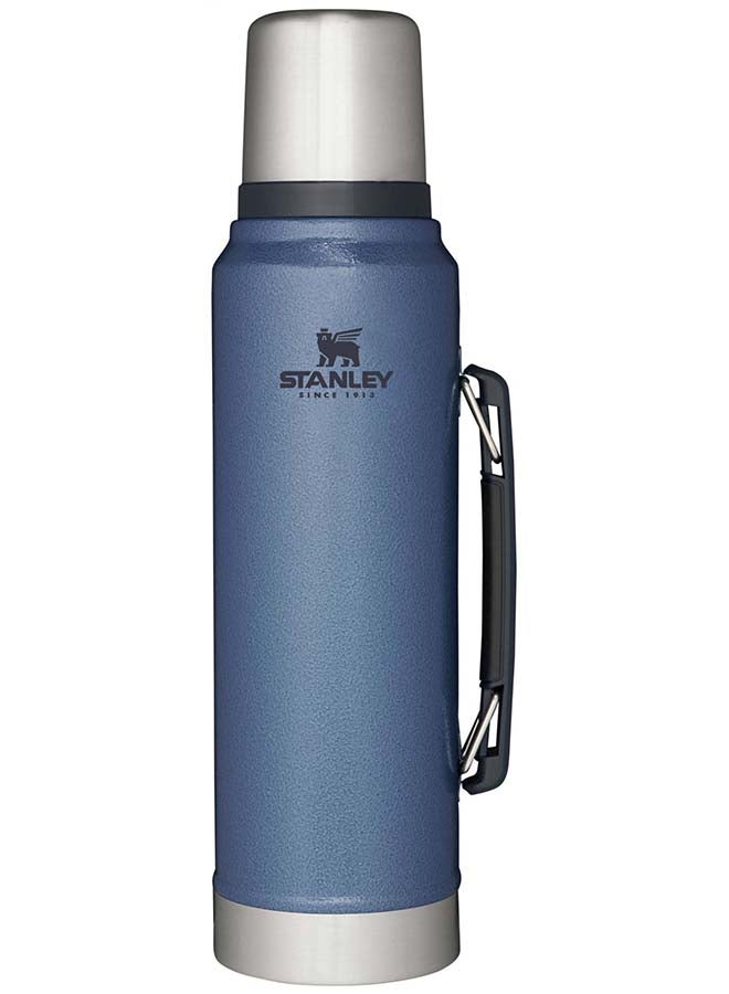 Classic Legendary Bottle 1L / 1.1QT Hammertone Lake – BPA FREE Stainless Steel Thermos | Keeps Cold or Hot for 24 Hours | Leakproof Lid Doubles as Cup | Dishwasher Safe | Lifetime Warranty