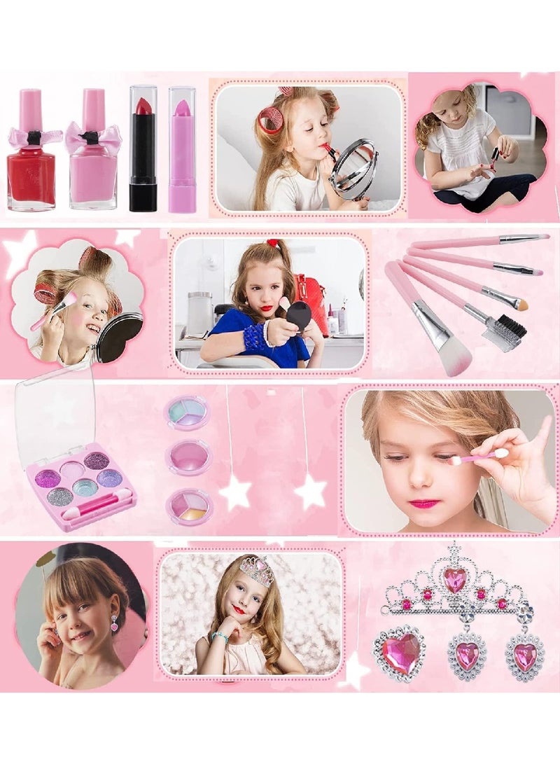 32 Piece Washable Toddler Girls Makeup Set, Perfect Birthday Gift for Girls