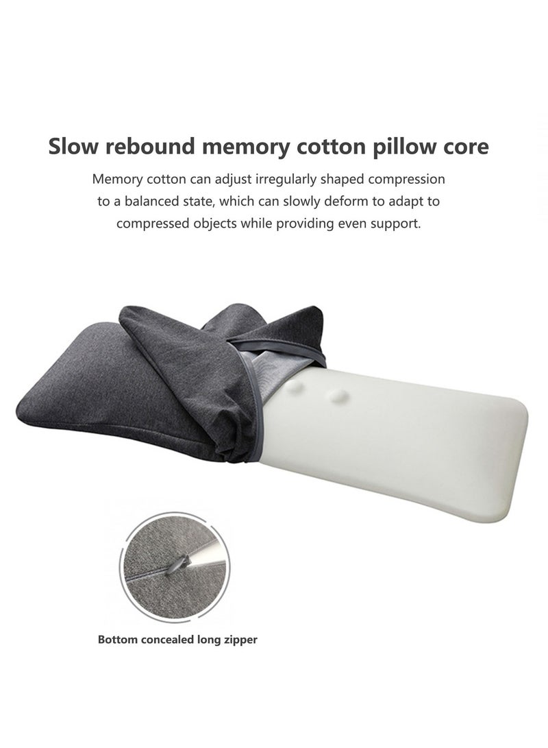 Lumbar Support Pillow for Bed,Ergonomic Memory Foam Lower Back Pillow for Sleeping,Waist Pillow for Sleep,with Skin-Friendly,Cooling,Breathable&Washable Cover.