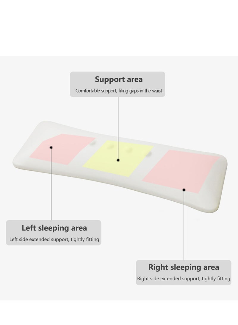 Lumbar Support Pillow for Bed,Ergonomic Memory Foam Lower Back Pillow for Sleeping,Waist Pillow for Sleep,with Skin-Friendly,Cooling,Breathable&Washable Cover.