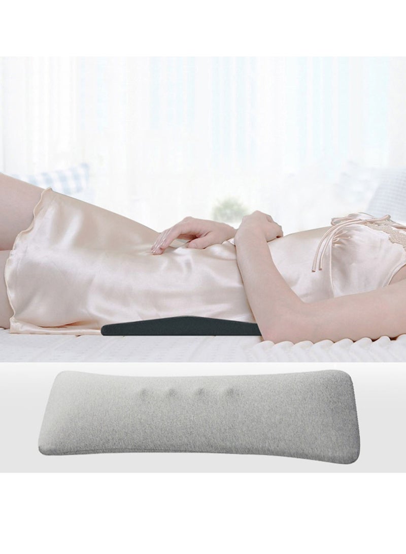 Lumbar Support Pillow for Bed,Ergonomic Memory Foam Lower Back Pillow for Sleeping,Waist Pillow for Sleep,with Skin-Friendly,Cooling,Breathable&Washable Cover.