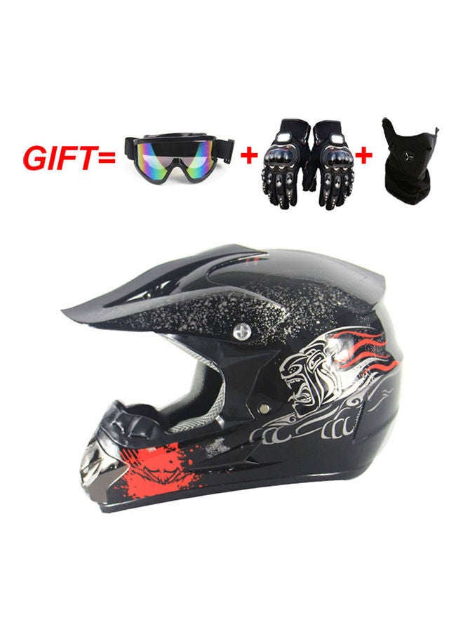 5-Piece Full-Face Off-Road Motorcycle Helmet And Accessories Set