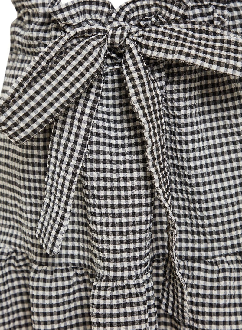 Gingham Ruffle Top & Skirt Set