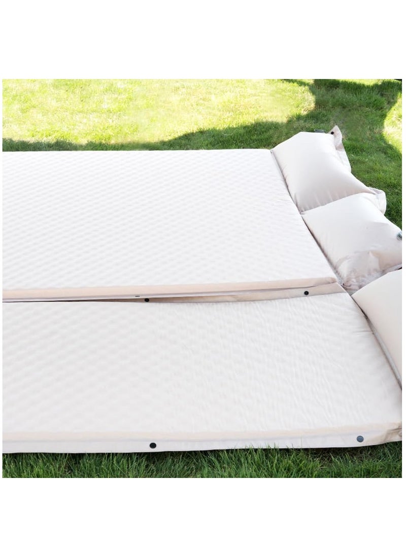 Air Bed Inflatable Inflatable Mattress Quick Self Inflation Deflation Air Mattress Blow Up Bed for Home Portable Camping Travel 192*132*3cm