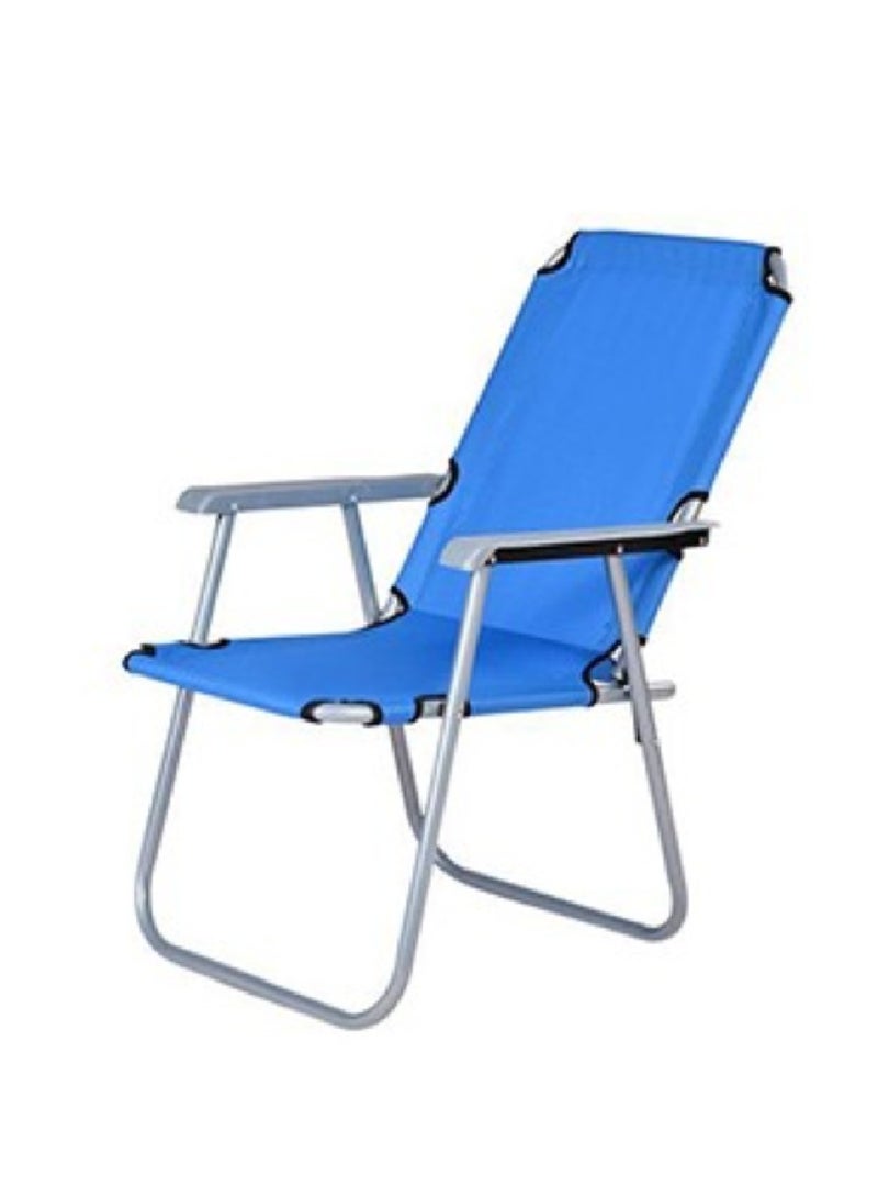 Folding Chair Camping Chair Beach Chair For Outdoor Foldable Chair For Garden Balcony Or Festivals Outdoor Collapsible Chair As Fishing Chair Or Festival Chair L90XW75XH55CM Blue