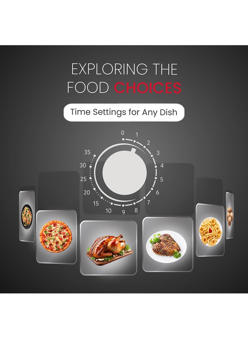 Microwave Oven  20L with Mechanical Knob Control, 5 Power Levels, Cooking End Signal, and Turntable Glass Tray 20 L 700 W NMO22M White