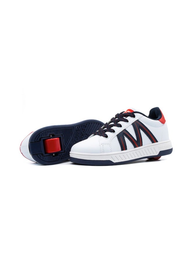 Breezy Rollers Shoes with Wheels for Kids White Navy Red 2191830