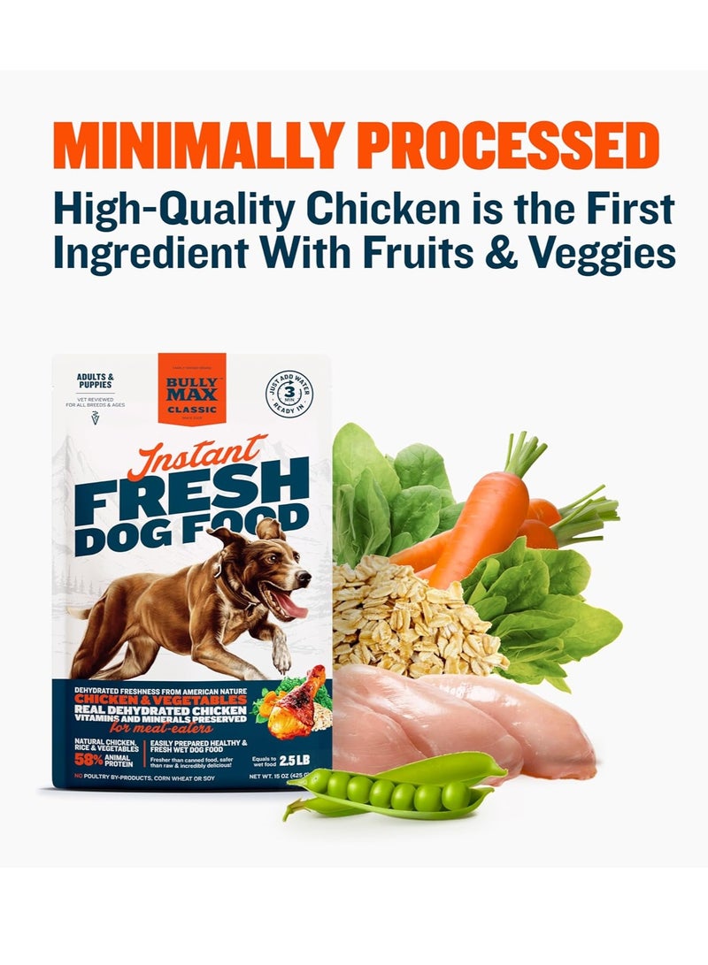 Instant Fresh Dog Food Chicken and Vegetable Flavour 425g