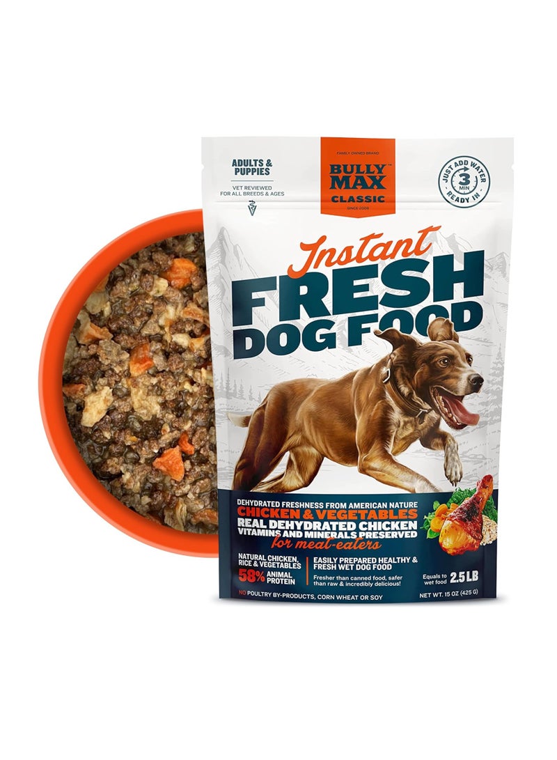 Instant Fresh Dog Food Chicken and Vegetable Flavour 425g
