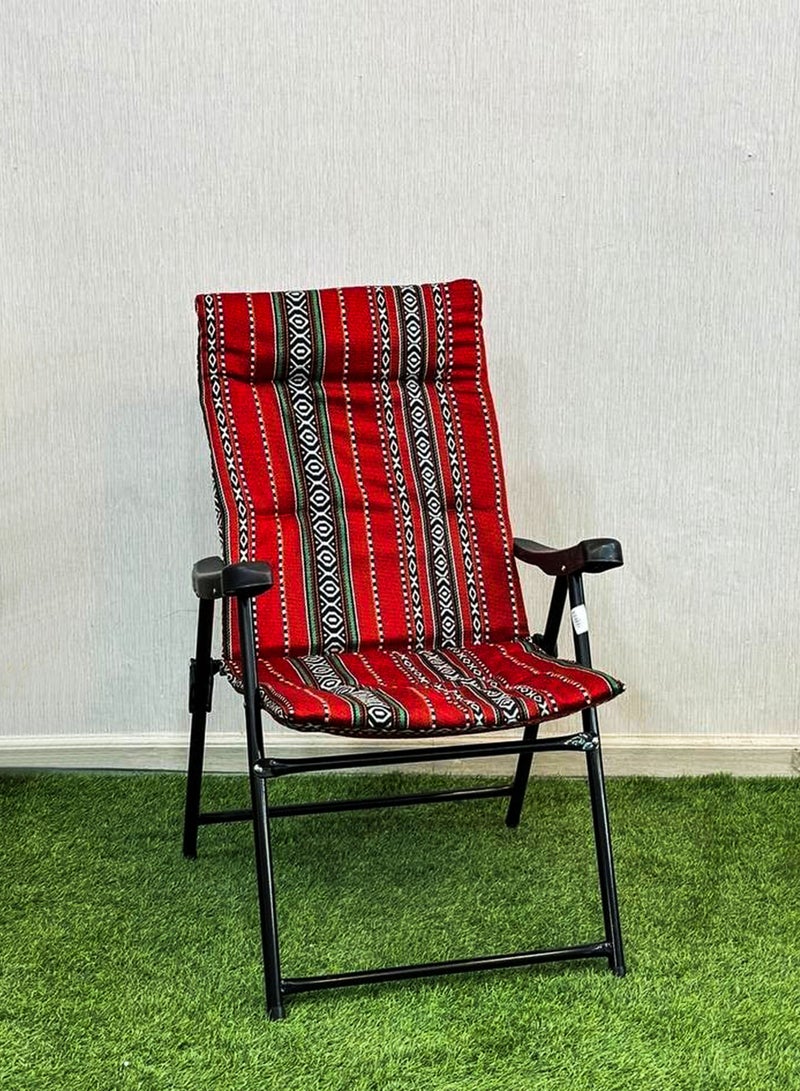 Folding Camping Chair With Traditional Cushion Seating Sadu Vintage Chair Padded Oxford Cloth Waterproof Ideal For Camping Hiking Garden Fishing Beach Lounging Portable Foldable Picnic Travel Chair