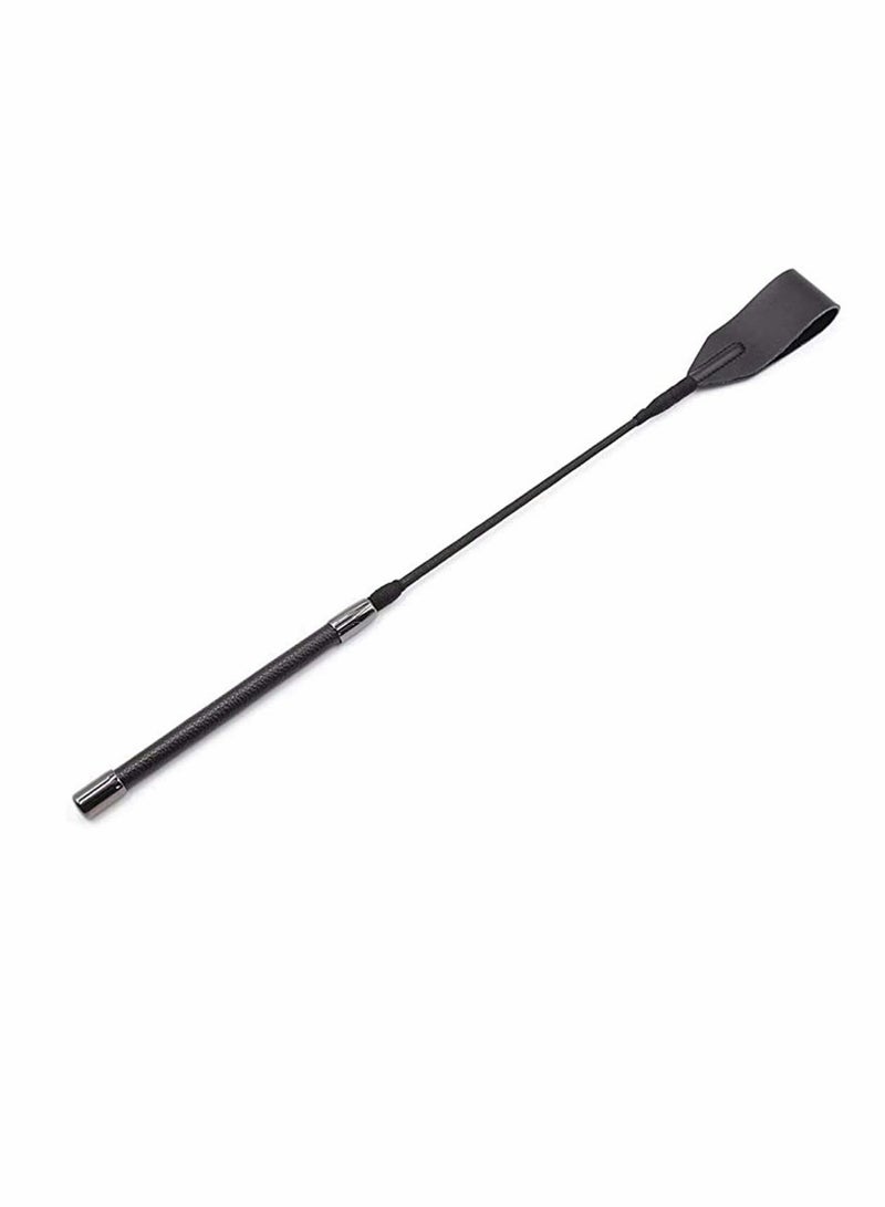 18 Inches Real Riding Crop English Whip, with Genuine Leather, Top Premium Quality Crops, Equestrianism Horse Crop Black Horse Whip Leathe