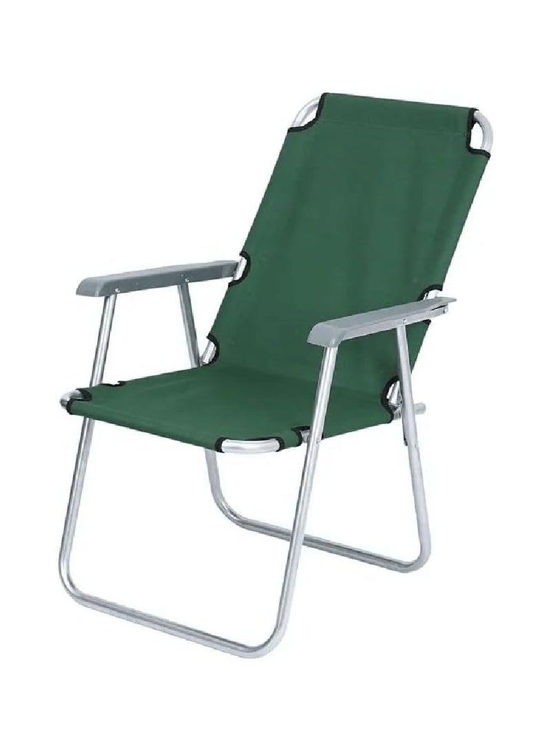 Folding Chair Camping Chair Beach Chair For Outdoor Foldable Chair For Garden Balcony Or Festivals Outdoor Collapsible Chair As Fishing Chair Or Festival Chair L90XW75XH55CM Green