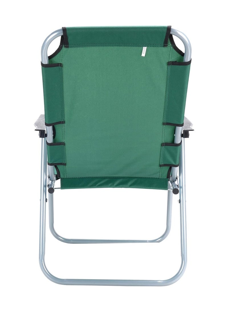 Folding Chair Camping Chair Beach Chair For Outdoor Foldable Chair For Garden Balcony Or Festivals Outdoor Collapsible Chair As Fishing Chair Or Festival Chair L90XW75XH55CM Green