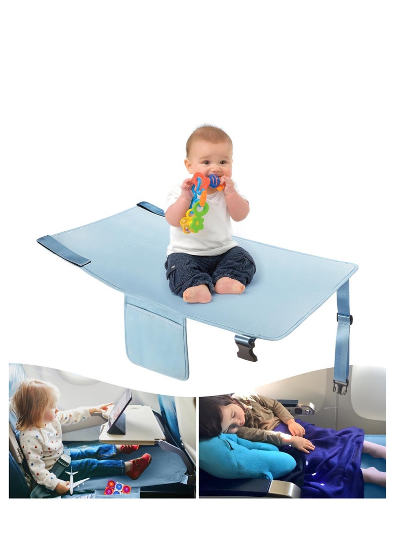 Toddler Airplane Bed, Airplane Seat Extender for Kids, Airplane Bed with Side Pockets, Kids Airplane Travel Essentials, Baby Portable Plane Bed Foot Rest for Flights, for Leg Rest & Lie Down