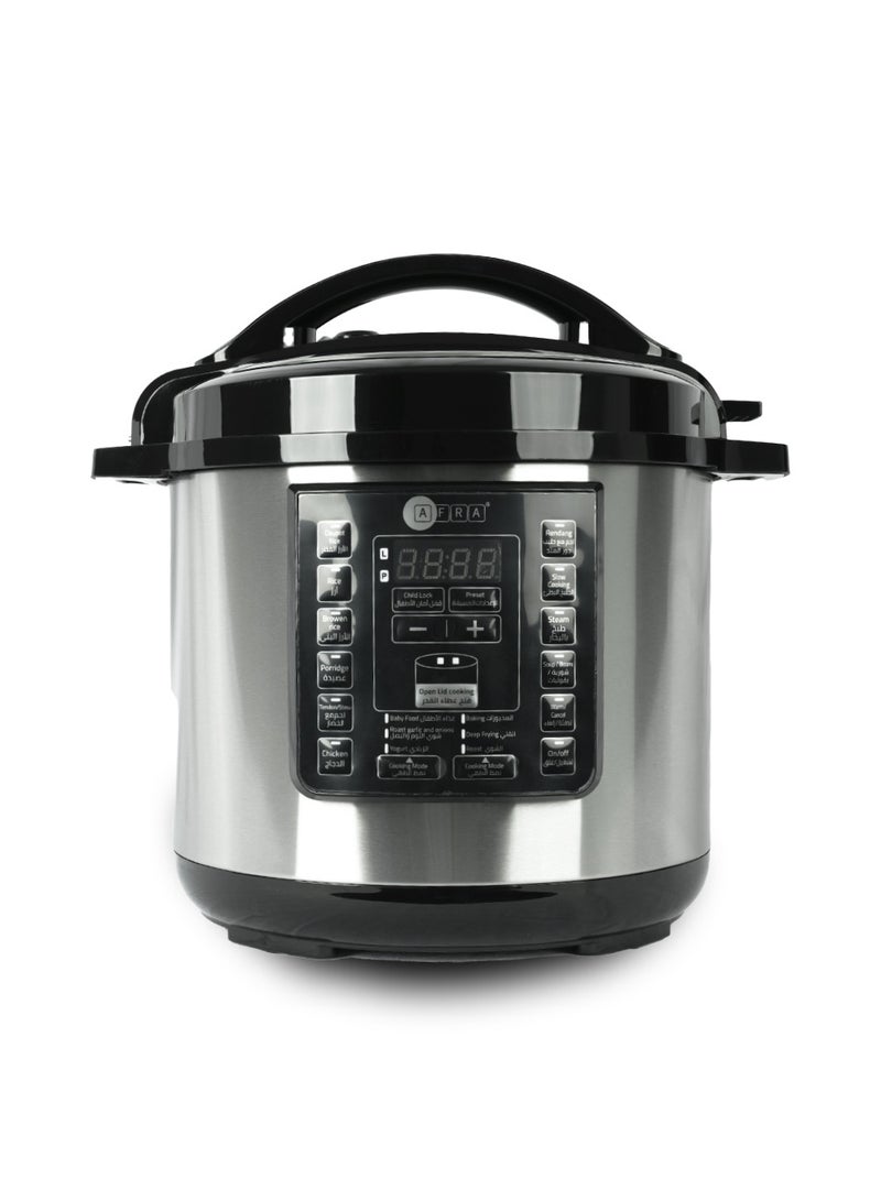 Electric Pressure Cooker 12 in 1 Multifunction 10L Capacity 1400W Silver Stainless Steel GMARK ESMA RoHS And CB Certified 10 L 1300 W AF-1035PCSS Black/Silver