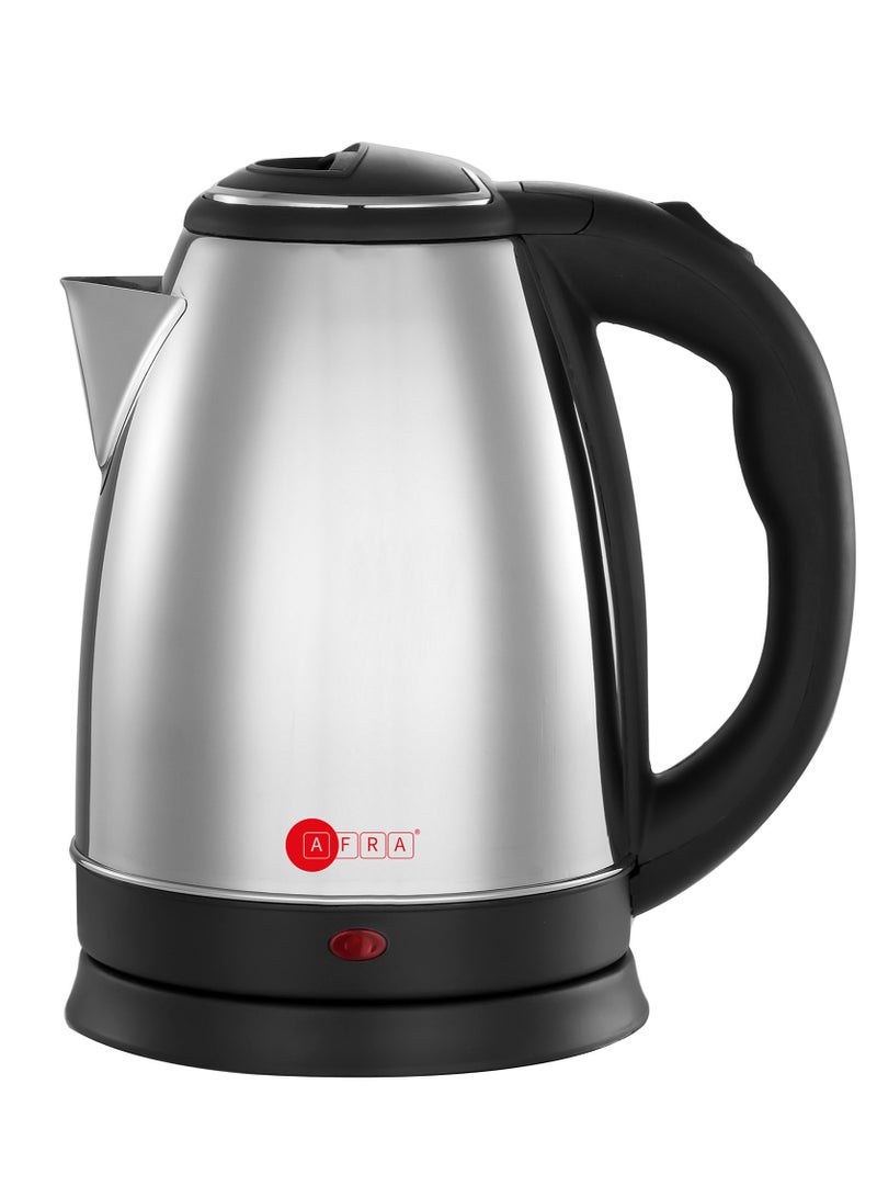 Japan Electric Kettle, 1500W, 1.8L, Strong Stainless Steel Body with 2 years warranty, ESMA, ROHS, and CB Certified, Silver/Black 1.8 L 1500 W AF-1815KTSS Silver/Black