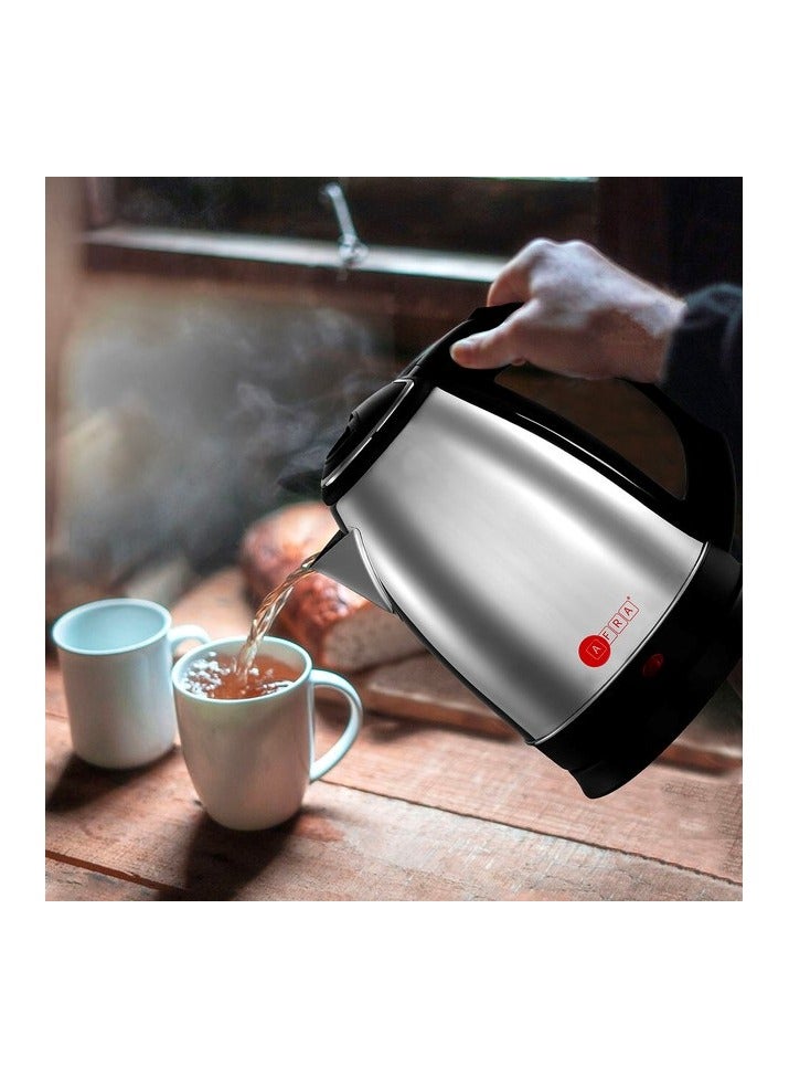 Japan Electric Kettle, 1500W, 1.8L, Strong Stainless Steel Body with 2 years warranty, ESMA, ROHS, and CB Certified, Silver/Black 1.8 L 1500 W AF-1815KTSS Silver/Black