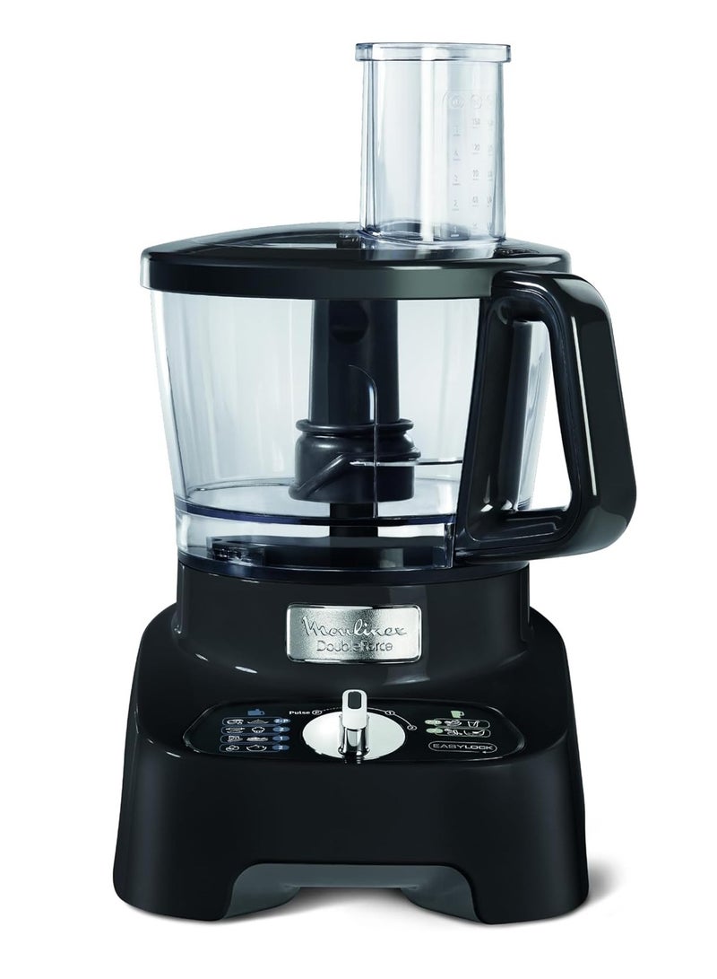 Moulinex FP821811 DoubleForce Multi-Function Food Processor, Black 3 L 1000 W FP821811 black
