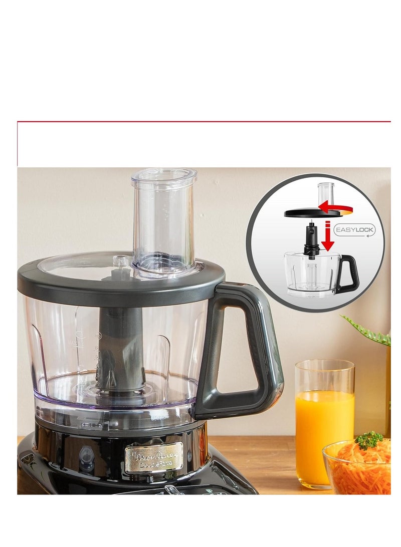 Moulinex FP821811 DoubleForce Multi-Function Food Processor, Black 3 L 1000 W FP821811 black