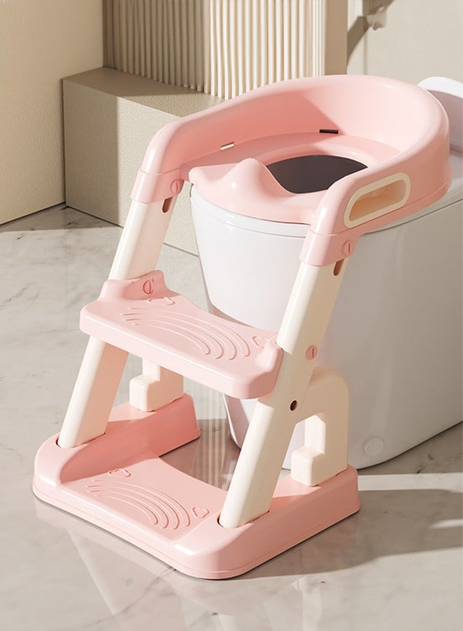 Toddler Potty Training Seat with Step Stool Ladder Comfortable Safe Toilet Seat with Splash Guard