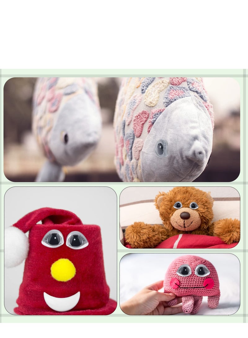3D Safety Eyes 3 Sizes Crafts with Eyelash Washers Bear Dog Cats Plastic Stuffed Crochet for Amigurumi Plush Animal Making 40 Sets