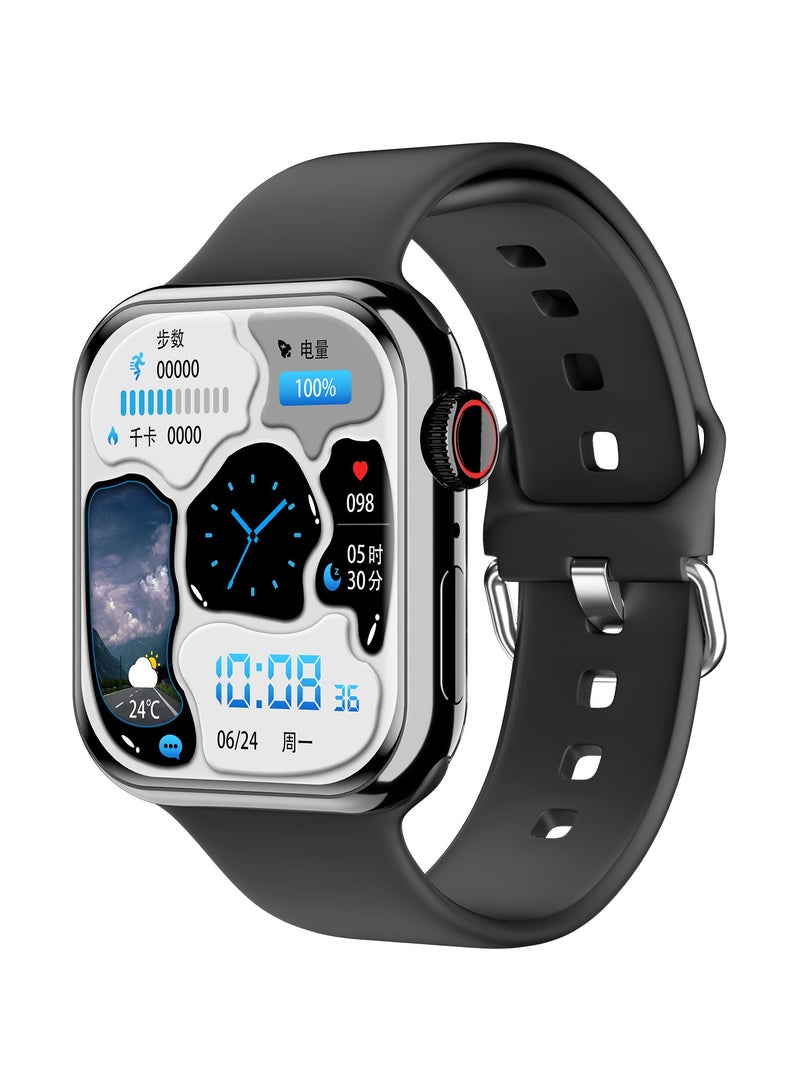 IW9 Mini Smartwatch for Women 1.75inch Screen IP68 Waterproof Tracker Sport Fashion- Black