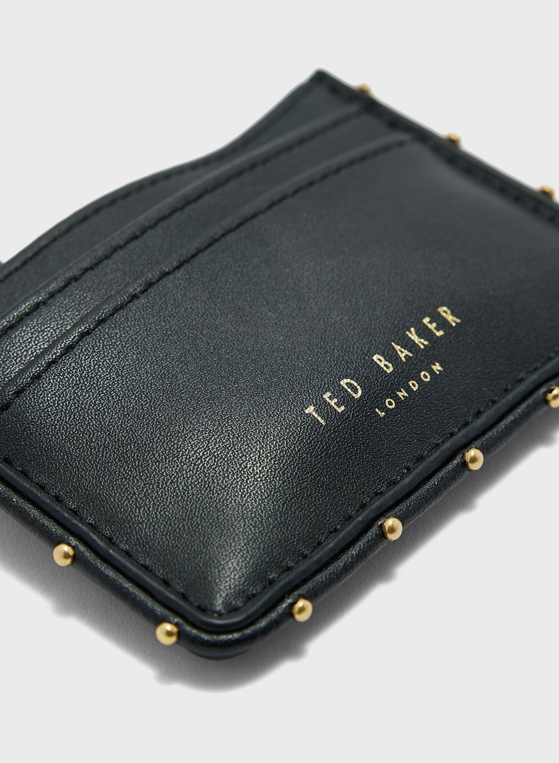 Kahnia Studded Edge Leather Cardholder