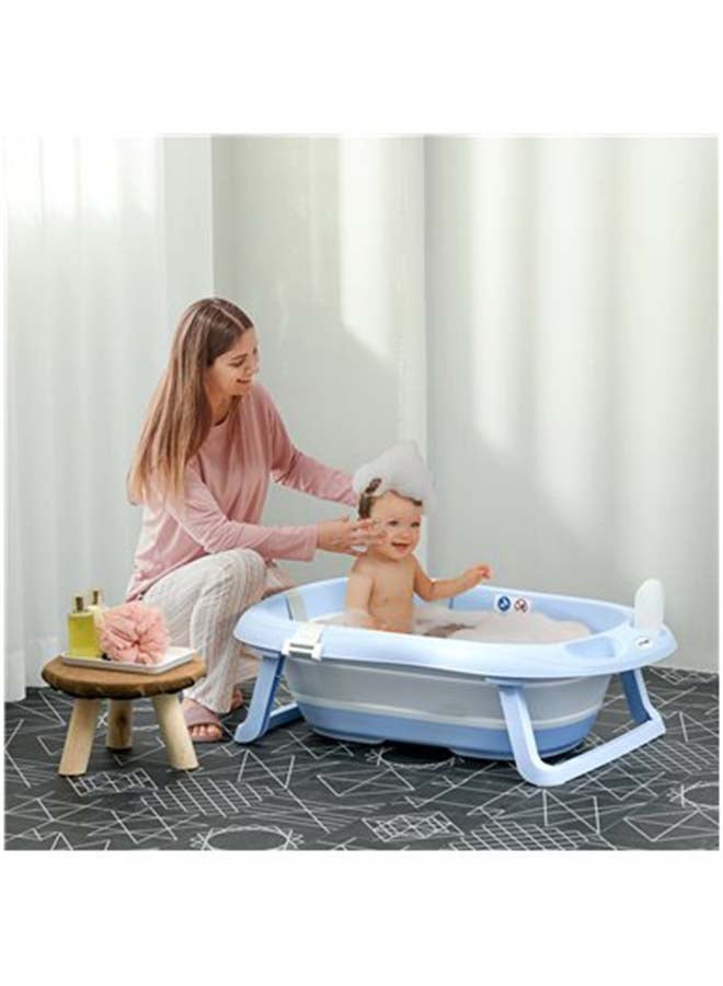 Baby Bath Tub - Foldable and Lightweight, Easy to Store, Space-Saving Design, Durable & Portable, Ideal for Newborns & Toddlers, Blue