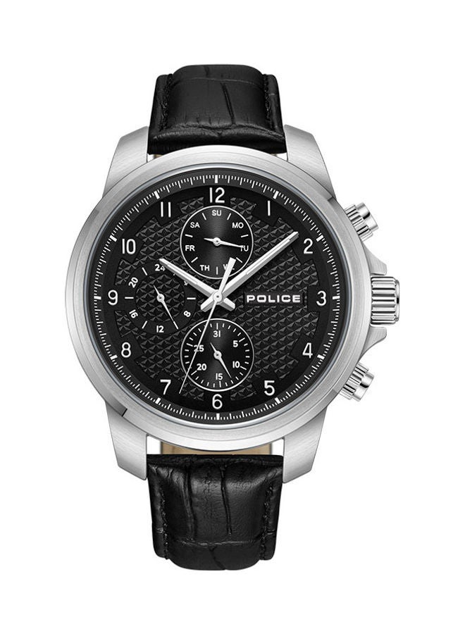 Men's Chronograph Round Shape Leather Wrist Watch PEWJF0021503 - 44 Mm