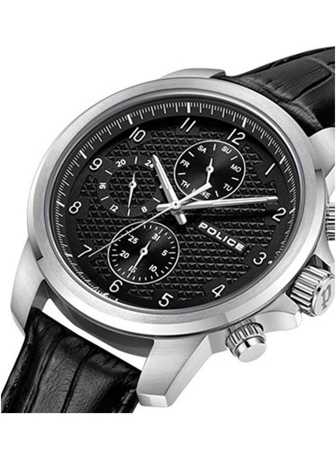 Men's Chronograph Round Shape Leather Wrist Watch PEWJF0021503 - 44 Mm