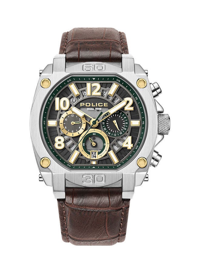 Men's Chronograph Round Shape Leather Wrist Watch PEWJF0021902 - 45 Mm