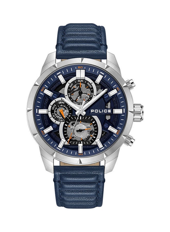 Men's Chronograph Round Shape Leather Wrist Watch PEWJF0021801 - 45 Mm