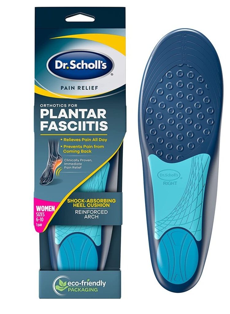 Pain Relief Orthotics for Plantar Fasciitis for Women 1 Pair, Size 6-10