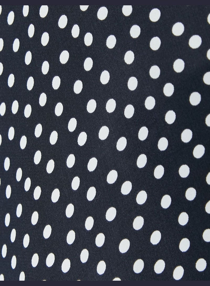 Polka Dot Midi Skirt Viscose