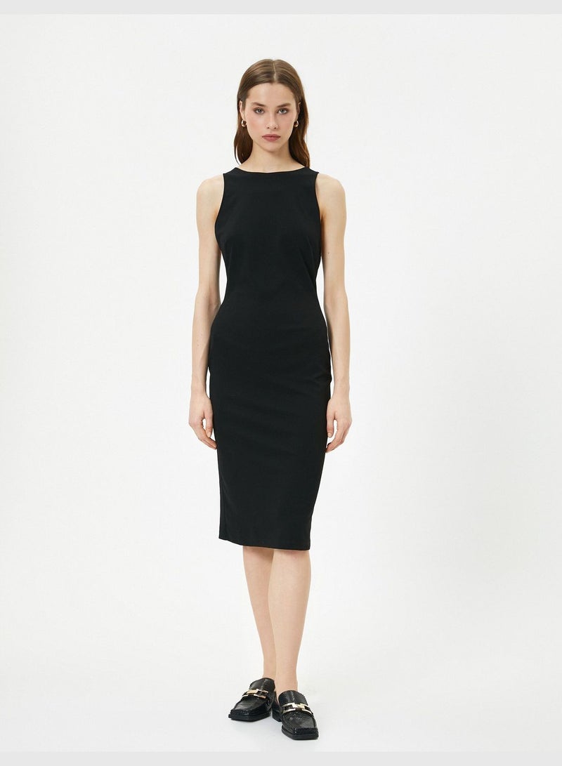 Back Detail Midi Dress