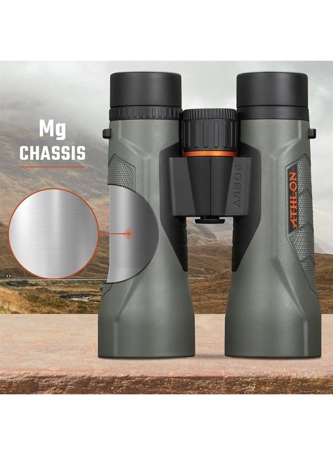 10x50 Argos G2 HD Gray Binoculars with Eye Relief for Adults and Kids, High-Powered Binoculars for Hunting, Birdwatching, and More