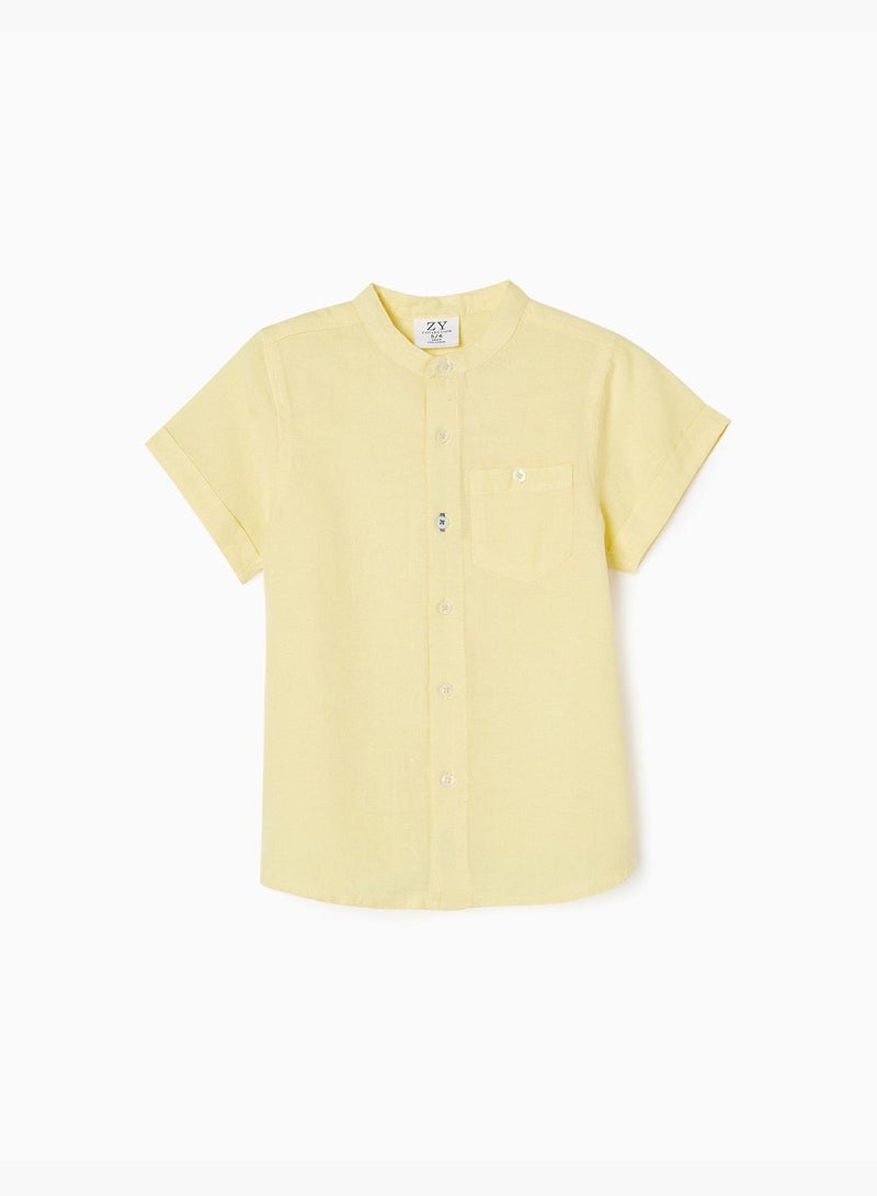 Zippy Shirt With Mao Collar For Boys