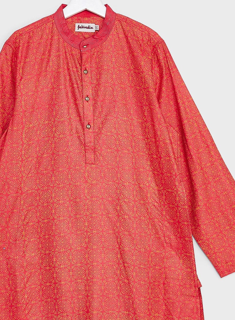 Kids Printed Long Kurta